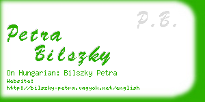 petra bilszky business card